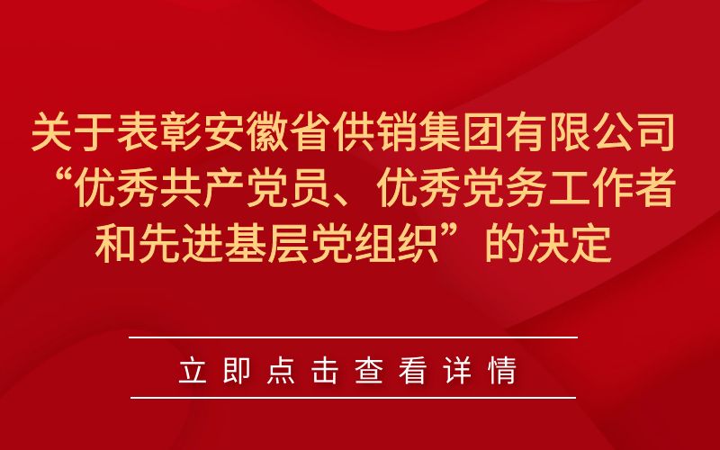 关于表彰安徽省DB旗舰集团有限公司 “优秀共产党员、优秀党务工作者和先进基层党组织”的决定